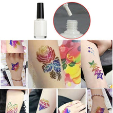 Load image into Gallery viewer, Clear Glitter Powder Tattoo white Gel Flash Powder Tattoo Glue Long Lasting Body Paint Waterproof
